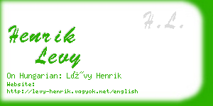 henrik levy business card